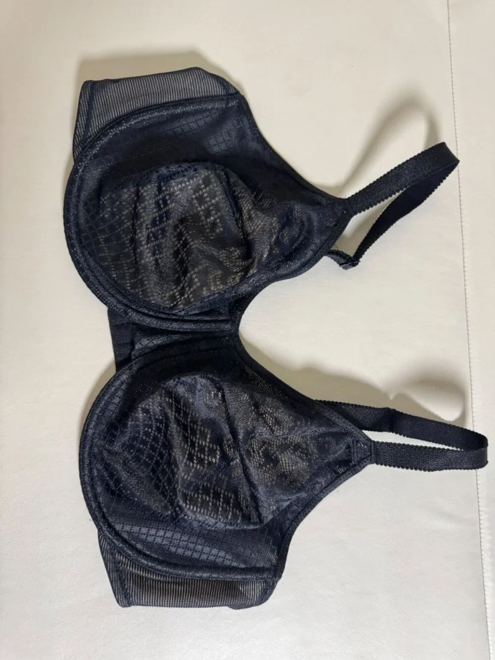 Wacoal Womens Black Underwire Bra Size 38DD Unlined